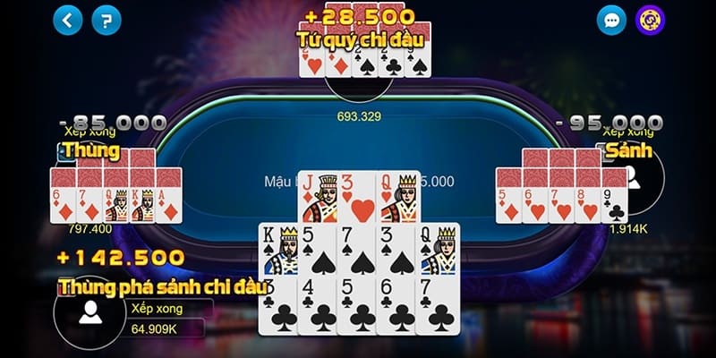 Luật chơi và cách sắp xếp bài trong Mậu Binh b52 club